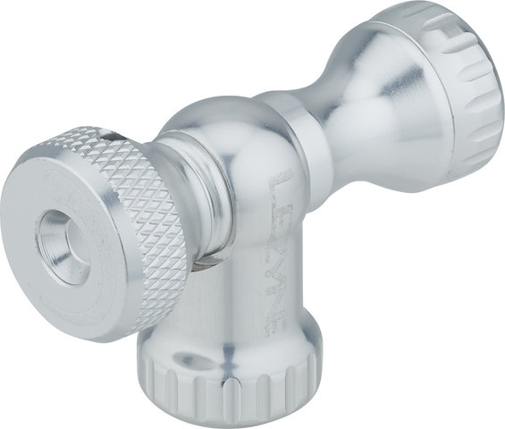 Lezyne Control Drive CO2 Pumpenkopf mit CO2 Kartusche 16 g - silber