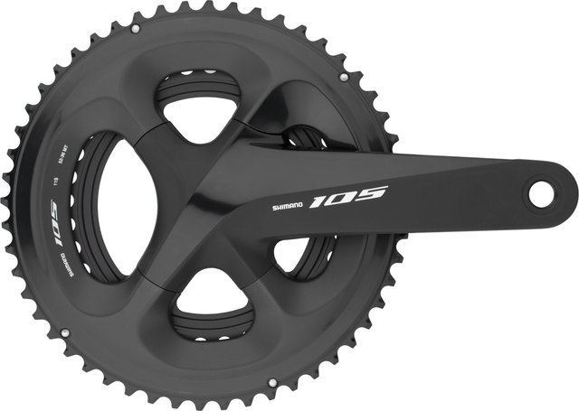 Shimano 105 FC-R7000 Hollowtech II Crankset - silky black/172.5 mm 36-52