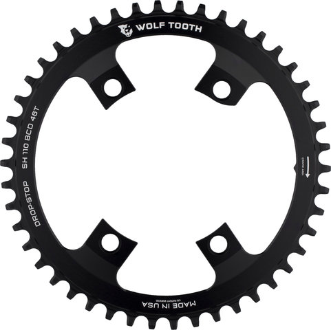 Wolf Tooth Components 110 BCD Asymmetric 4-Arm Chainring for Shimano - black/46 