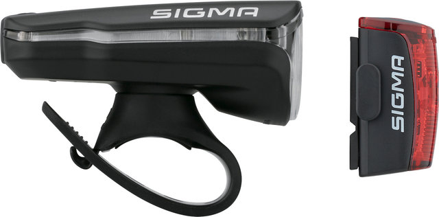 Sigma Set luces delantera Aura 60 + trasera Infinity LED c. aprobación StVZO - negro