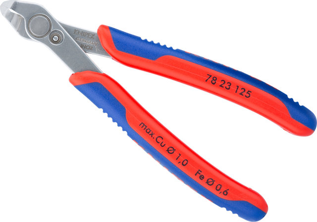 Knipex Electronic Super Knips® Zange mit 60° Winkel - rot-blau