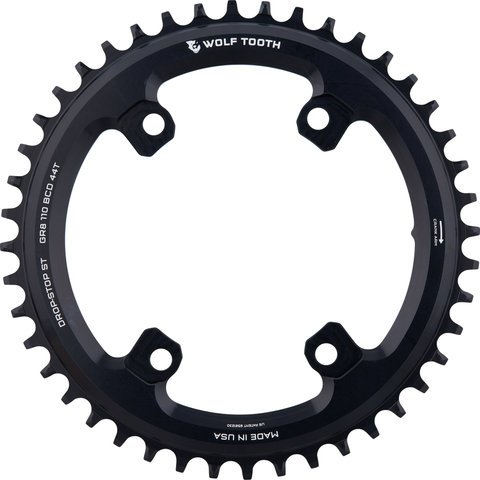 Wolf Tooth Components 110 BCD Asymmetric 4-arm Chainring Shimano GRX for HG+ 12-speed Chain - black/44 