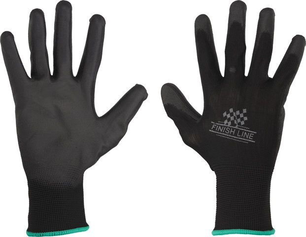 Finish Line Guantes de mecánico - negro-verde/S/M