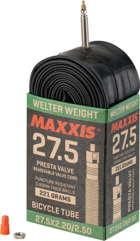 Maxxis Welterweight 27,5" Schlauch - schwarz/27,5 x 1,9-2,35 SV 48 mm