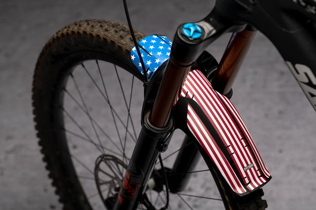 DYEDBRO Decal Kit für Fox Racing Shox 36 / 38 Mudguard XL - american flag color