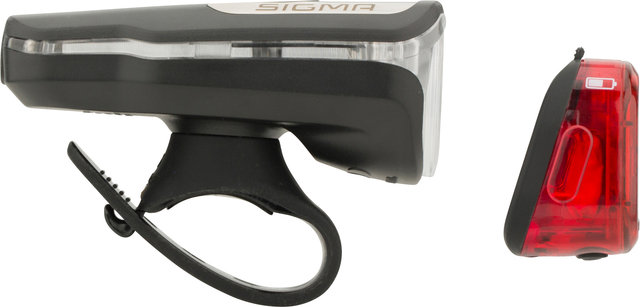 Sigma Aura 80 Frontlicht + Nugget II Rücklicht LED Beleuchtungsset m. StVZO - schwarz