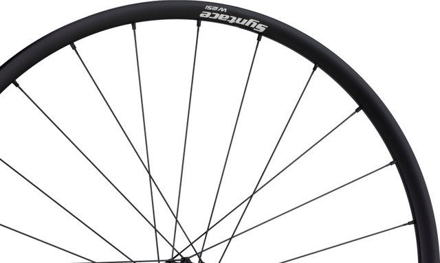 Syntace Juego de ruedas W25i Alu Disc Center Lock 28" - black/Juego 28" (RD 12x100 + RT 12x142) SRAM XDR