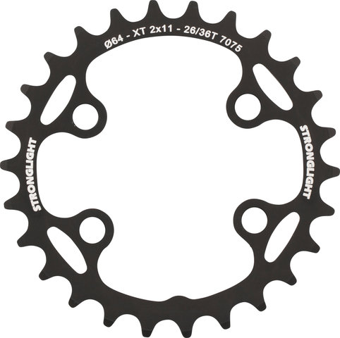 Stronglight Shimano FC-M8000 Chainring 11-speed, 4-Arm, 96/64 mm BCD - black/26 