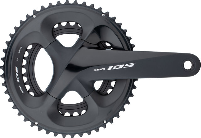 Shimano 105 FC-R7000 Hollowtech II Crankset - silky black/172.5 mm 34-50