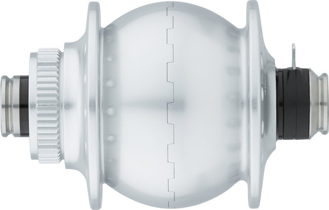 SON Delux 12 Disc Center Lock Hub Dynamo - silver-anodised/32