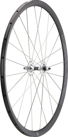 Miche Pistard Tubular Bahn-Laufradsatz - schwarz-silber/Non Boost/Non Boost/100 mm/28"/Schraubkranz/100 mm/Schraubkranz/100 mm/120 mm