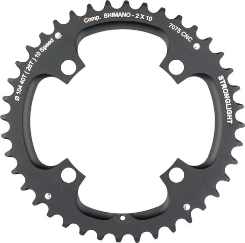 Stronglight Shimano Chainring 10-speed, 4-Arm, 104 mm BCD - black/40 