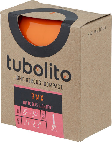 tubolito Tubo-BMX Inner Tube 22"/24" - orange/37-489 to 64-507/Presta Valve (SV)/22-24 x 1,5-2,5 SV 42 mm/42 mm