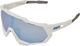 100% Speedtrap Hiper Sports Glasses - matte white/hiper blue multilayer mirror