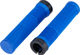 OneUp Components Puños de manillar delgados con bloqueo - blue/138 mm