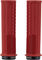 Peaty's Puños de manillar Knurl Lock-On Monarch Grips - red/thick