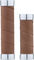 Brooks Slender leather handlebar grips - dark tan/130 mm / 100 mm