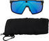 uvex Lunettes de Sport mtn perform S - black mat/mirror blue