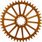 Garbaruk Round Chainring AXS Road/CX SRAM Direct Mount 8-Bolt Single - orange/42 