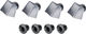 absoluteBLACK Chainring bolt covers for Ultegra R8000 - grey