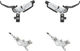 SRAM G2 Ultimate Carbon Disc Brake Set - polar grey anodized/Set/Flip-Flop (non-side-specific)