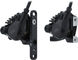 Shimano 105 v+h Set Scheibenbremse BR-R7170 + Di2 ST-R7170 - schwarz/Set/links/rechts (seitenspezifisch)