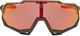 100% Speedtrap Hiper Sports Glasses - soft tact black/hiper red multilayer mirror