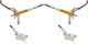 Trickstuff Maxima front+rear set disc brake with steel braided hose, PU-coated - silver-orange/Set/left/right (side-specific)