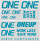 OneUp Components Set d'Autocollants Decal Kit - turquoise