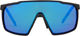 uvex Lunettes de Sport mtn perform S - black mat/mirror blue