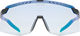 uvex pace stage V sports glasses - black matte/mirror blue