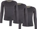 GripGrab Maillot de Corps Ride Thermal Longsleeve Base Layer - Pack de 3 - black/M
