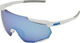 100% Racetrap 3.0 Hiper Sportbrille - matte white/hiper blue multilayer mirror