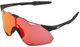 100% Hypercraft XS Hiper Sports Glasses - soft tact black/hiper red multilayer mirror