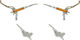 Trickstuff Maxima Front+Rear Disc Brake Set with Steelflex Hose model 2024 - silver-orange/set (front+rear)