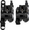 Shimano Set de Freins à Disque av+arr 105 BR-R7070 + ST-R7025 - silky black/Ensemble/gauche/droite (spécifique)