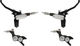 Hope Tech 4 V4 Front+Rear Disc Brake Set w/ Steel Braided Hose - black-silver/Set/left/right (side-specific)