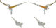 Trickstuff Maxima Front+Rear Disc Brake Set with Steelflex Hose - silver-orange/Set/left/right (side-specific)