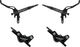 Trickstuff Direttissima Front+Rear Disc Brake Set - black/Set/Flip-Flop (non-side-specific)