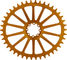 Garbaruk Oval Chainring AXS Road/CX SRAM Direct Mount 8-Hole Single Speed - orange/42 