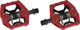 crankbrothers Pédales à Clip / à Plateforme Double Shot 3 - black-red