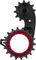 absoluteBLACK Galets de Dérailleur HOLLOWcage Carbon Ceramic Oversized SRAM eTap AXS - red/12 dents (galet guide), 18 dents (galet tendeur)