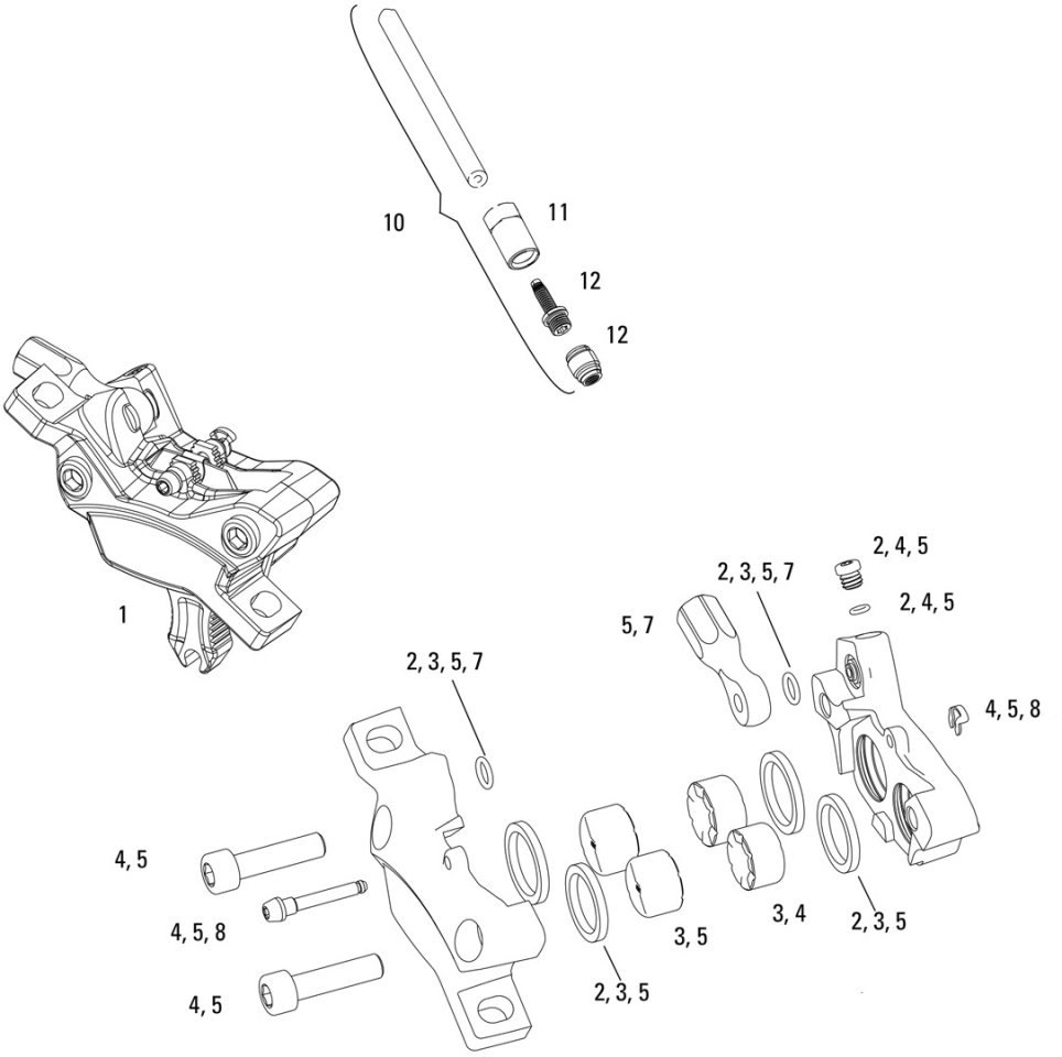 bicycle brake caliper parts